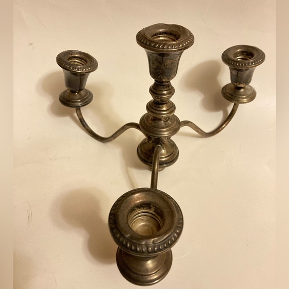 Vintage candelabra  4 candles Sterling Silver candelabra true vintage candelabra - Picture 4 of 7